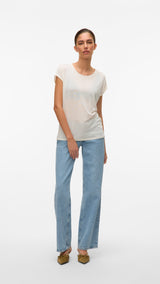 VERO MODA VMAVA plain top in snow white - Image 4