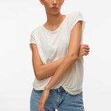 VERO MODA VMAVA plain top in snow white - Image 5