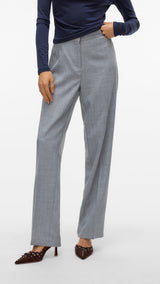 VERO MODA VMAYAR straight pant in light grey melange - Image 1