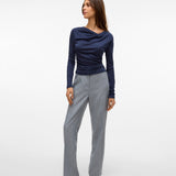 VERO MODA VMAYAR straight pant in light grey melange - Image 4