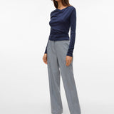 VERO MODA VMAYAR straight pant in light grey melange - Image 5