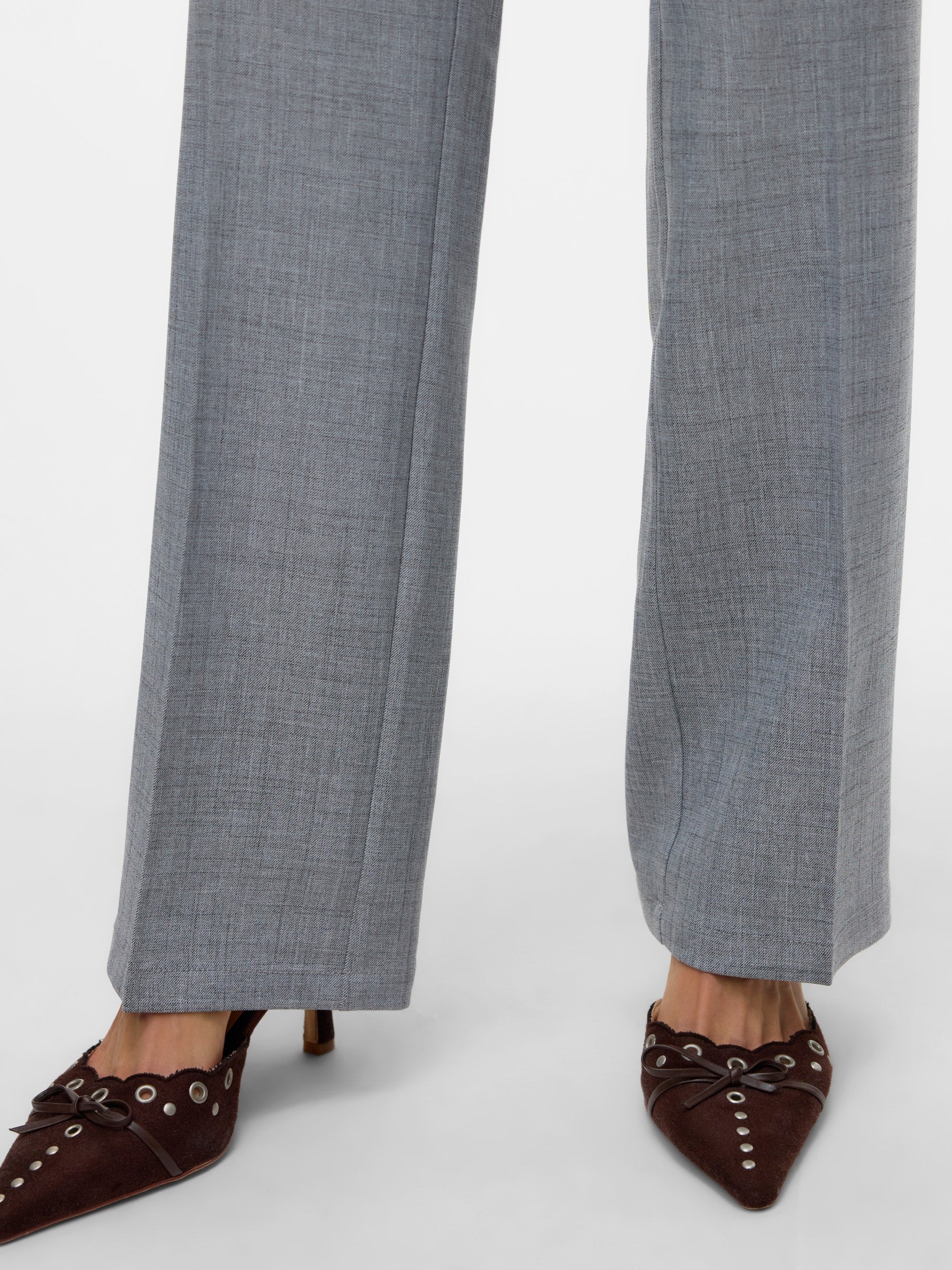 VERO MODA VMAYAR straight pant in light grey melange - Image 6