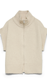 VERO MODA VMBANG highneck zipper vest boo - birch