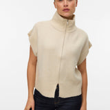 VERO MODA VMBANG highneck zipper vest boo - birch