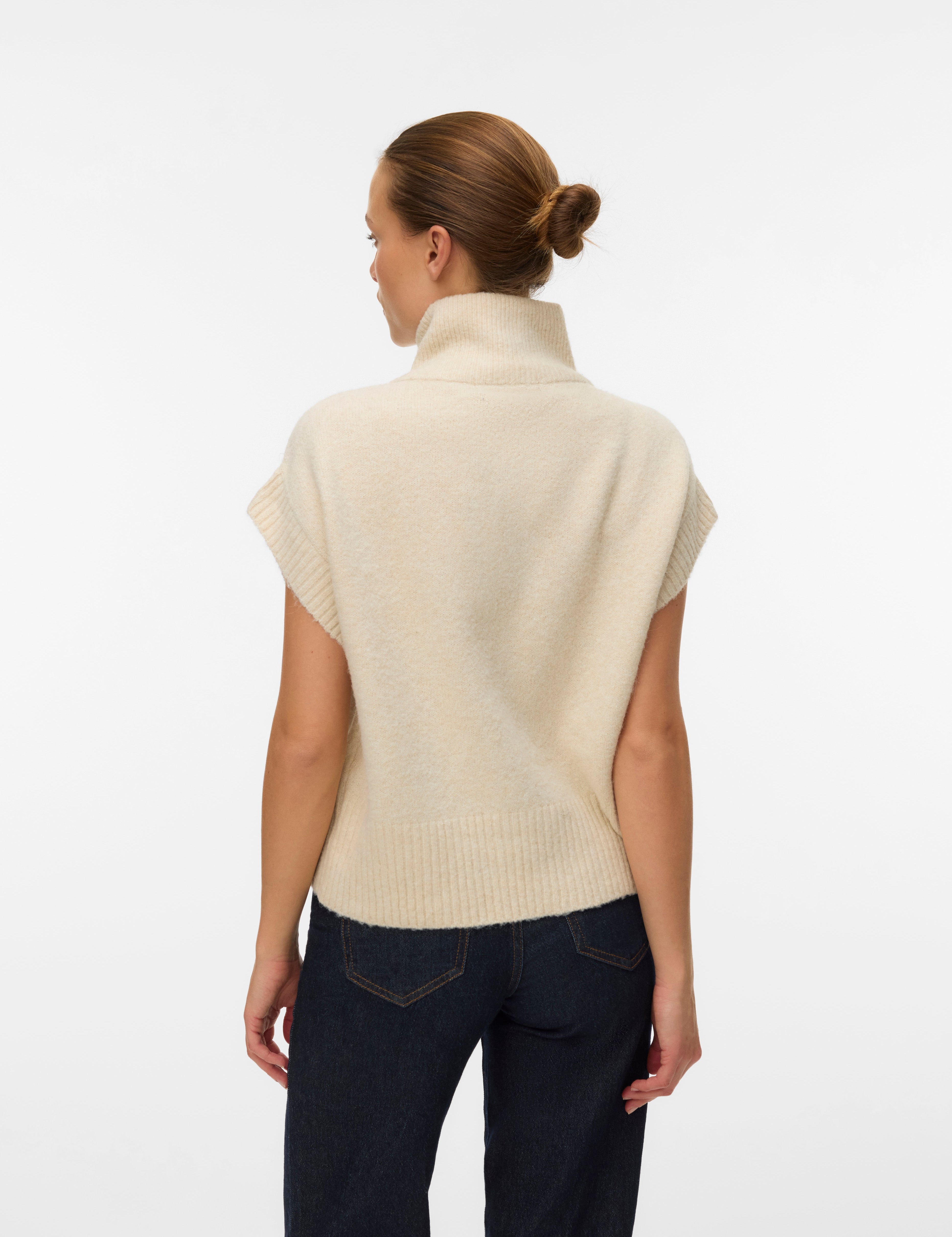 VERO MODA VMBANG highneck zipper vest boo - birch