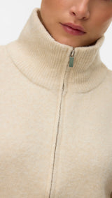 VERO MODA VMBANG highneck zipper vest boo - medium grey melange