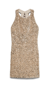 VERO MODA VMBELLA o-neck short dress - pumice stone