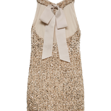 VERO MODA VMBELLA o-neck short dress - black black sequins