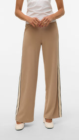 VERO MODA VMBERLIN wide panel pant in silver mink panel a1 - Image 1