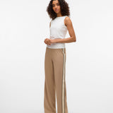 VERO MODA VMBERLIN wide panel pant in silver mink panel a1 - Image 4
