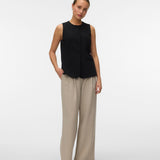 VERO MODA VMBERLIN waistcoat in black - Image 1