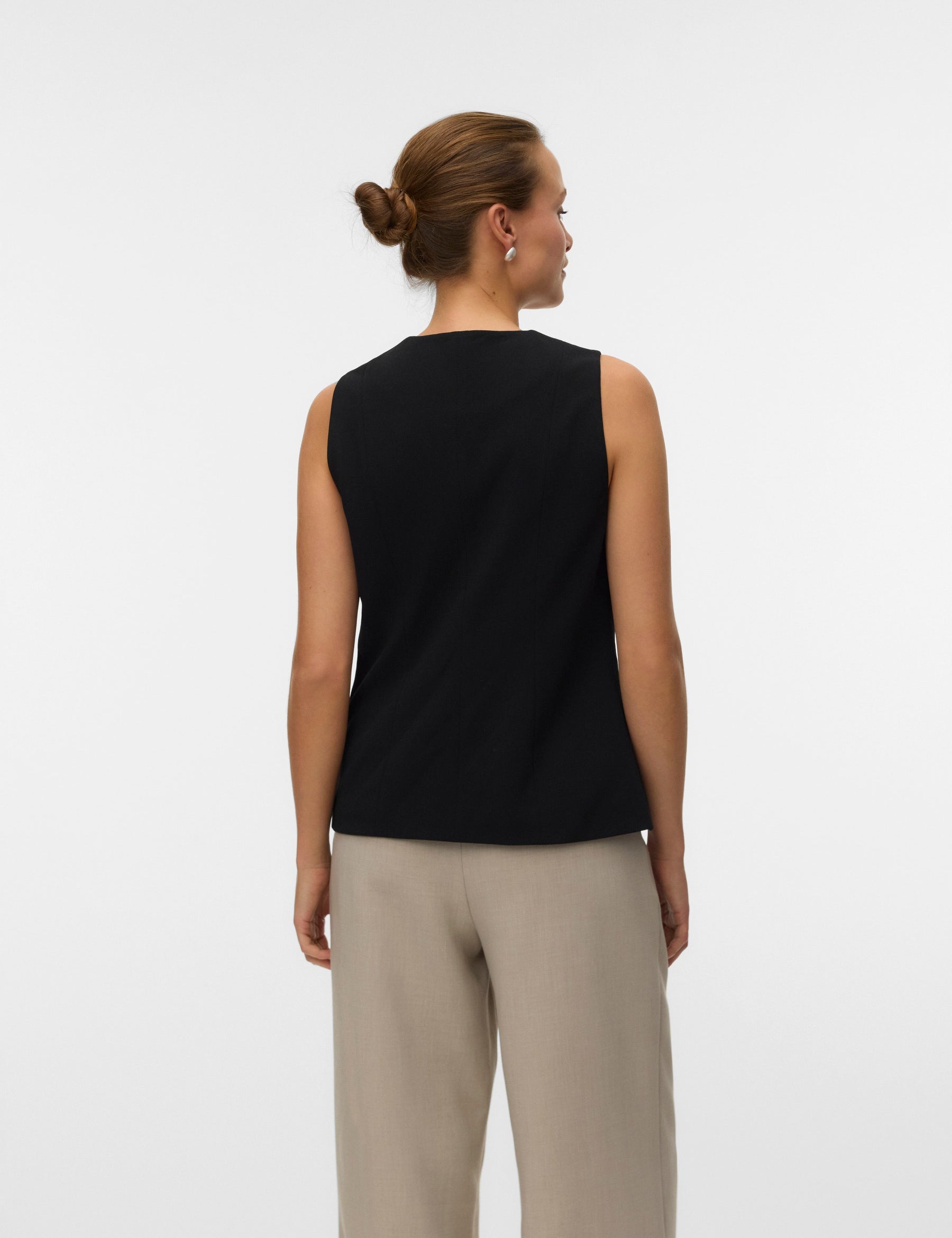 VERO MODA VMBERLIN waistcoat in black - Image 2