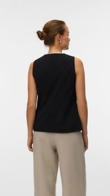 VERO MODA VMBERLIN waistcoat in black - Image 2
