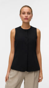 VERO MODA VMBERLIN waistcoat in black - Image 4