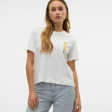 VERO MODA VMBERTA mette top box in snow white - Image 1