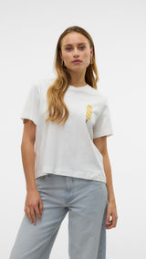 VERO MODA VMBERTA mette top box in snow white - Image 1