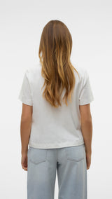 VERO MODA VMBERTA mette top box in snow white - Image 2