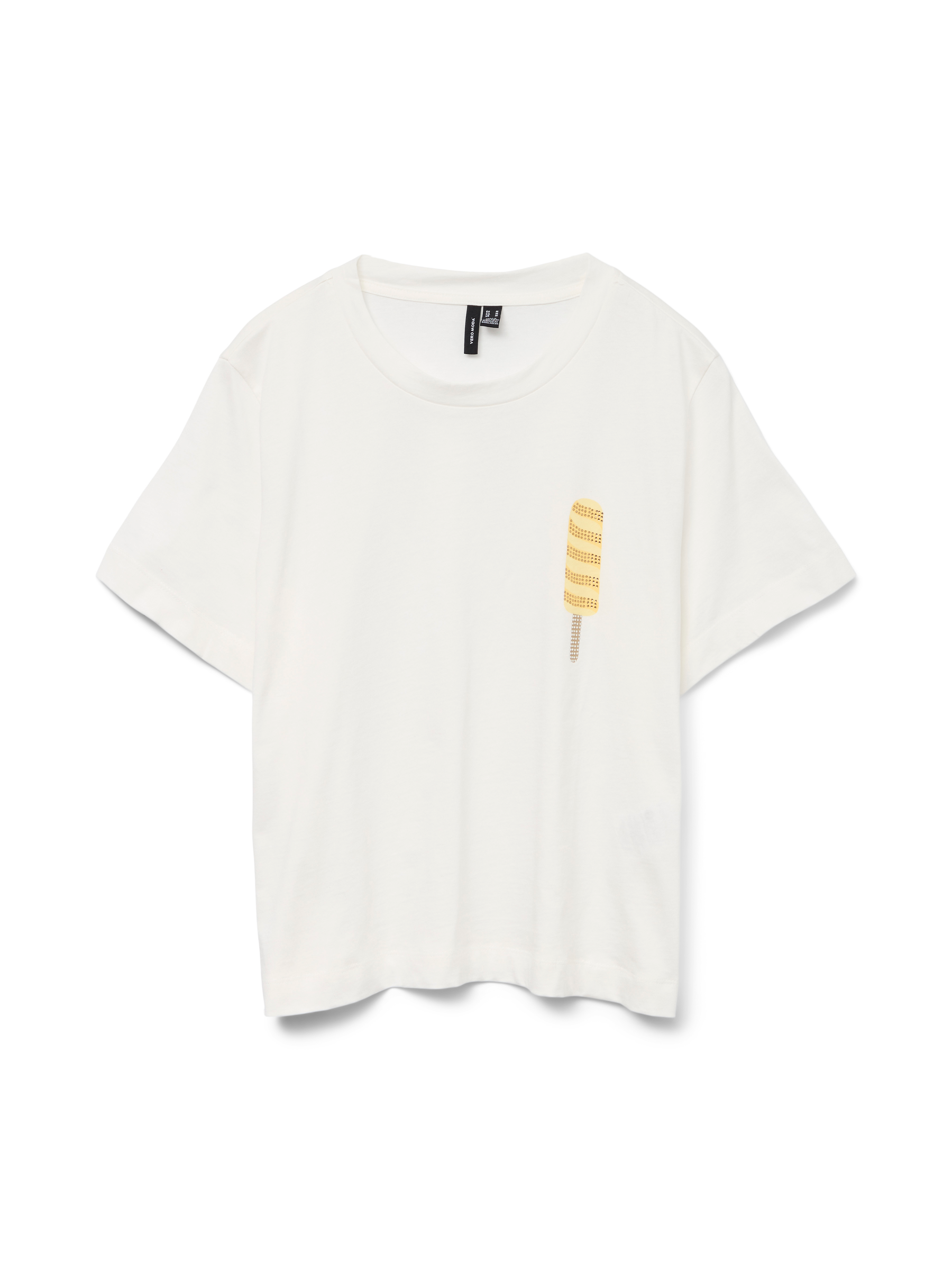VERO MODA VMBERTA mette top box in snow white - Image 3