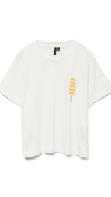 VERO MODA VMBERTA mette top box in snow white - Image 3