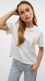 VERO MODA VMBERTA mette top box in snow white - Image 5