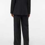 VERO MODA VMBESTIE wide dad pant in dark grey melange - Image 2