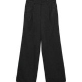 VERO MODA VMBESTIE wide dad pant in dark grey melange - Image 3
