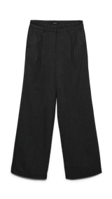 VERO MODA VMBESTIE wide dad pant in dark grey melange - Image 3