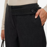 VERO MODA VMBESTIE wide strap pant in dark grey melange as offer sample - Image 6