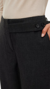 VERO MODA VMBESTIE wide strap pant in dark grey melange as offer sample - Image 6