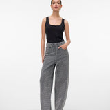 VERO MODA VMBILLIE barrel ank rhine in medium grey denim rhinestone - Image 5