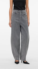 VERO MODA VMBILLIE barrel ank rhine in medium grey denim rhinestone - Image 6