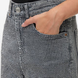 VERO MODA VMBILLIE barrel ank rhine in medium grey denim rhinestone - Image 7