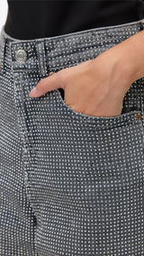 VERO MODA VMBILLIE barrel ank rhine in medium grey denim rhinestone - Image 7