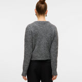 VERO MODA VMBLOSSOM o-neck cardigan boo in medium grey melange - Image 2