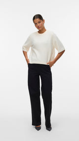 VERO MODA VMBOOM 2/4 o-nk oversize pullove in birch melange - Image 1
