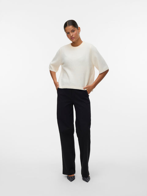 VERO MODA VMBOOM 2/4 o-nk oversize pullove in birch melange