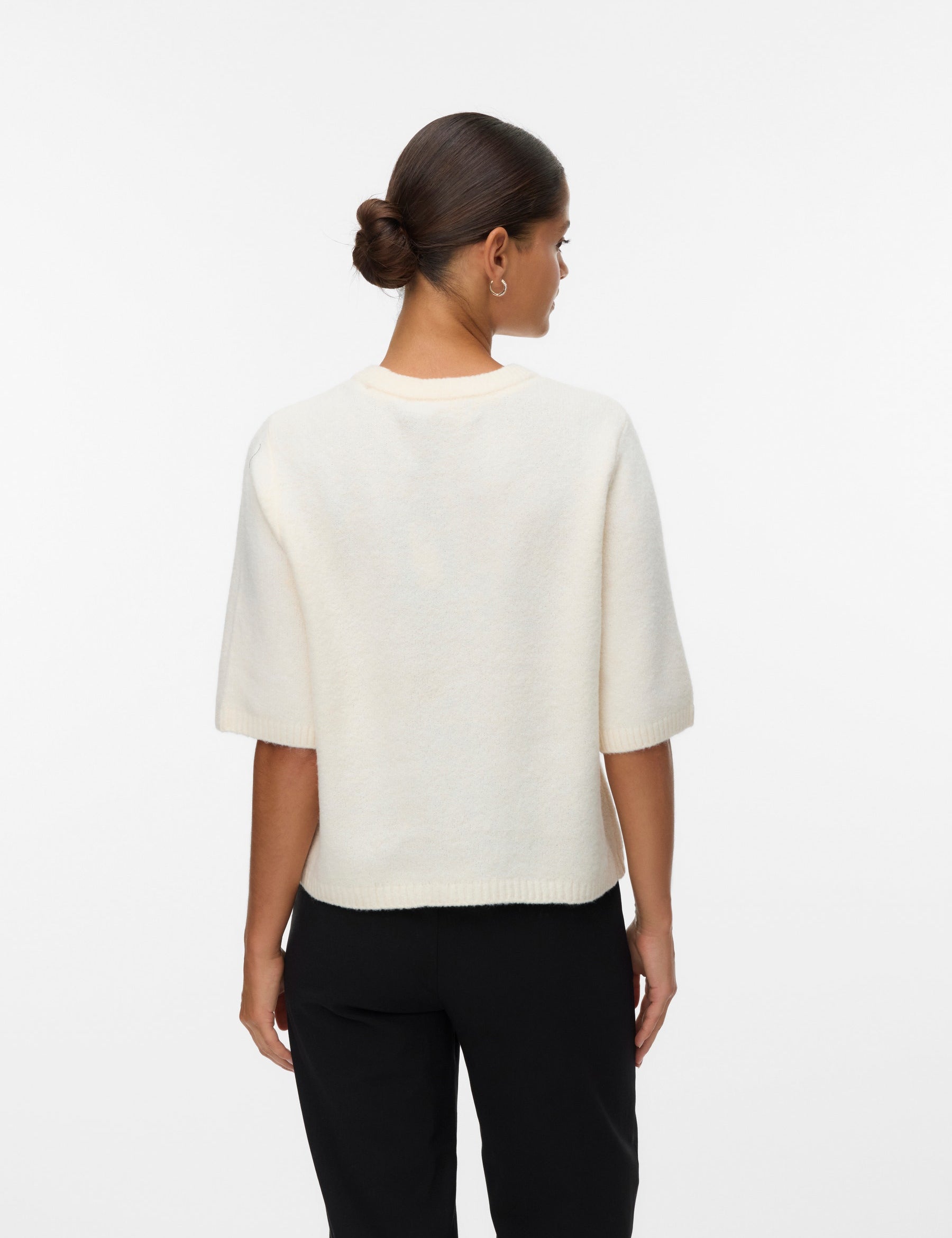 VERO MODA VMBOOM 2/4 o-nk oversize pullove in birch melange - Image 2