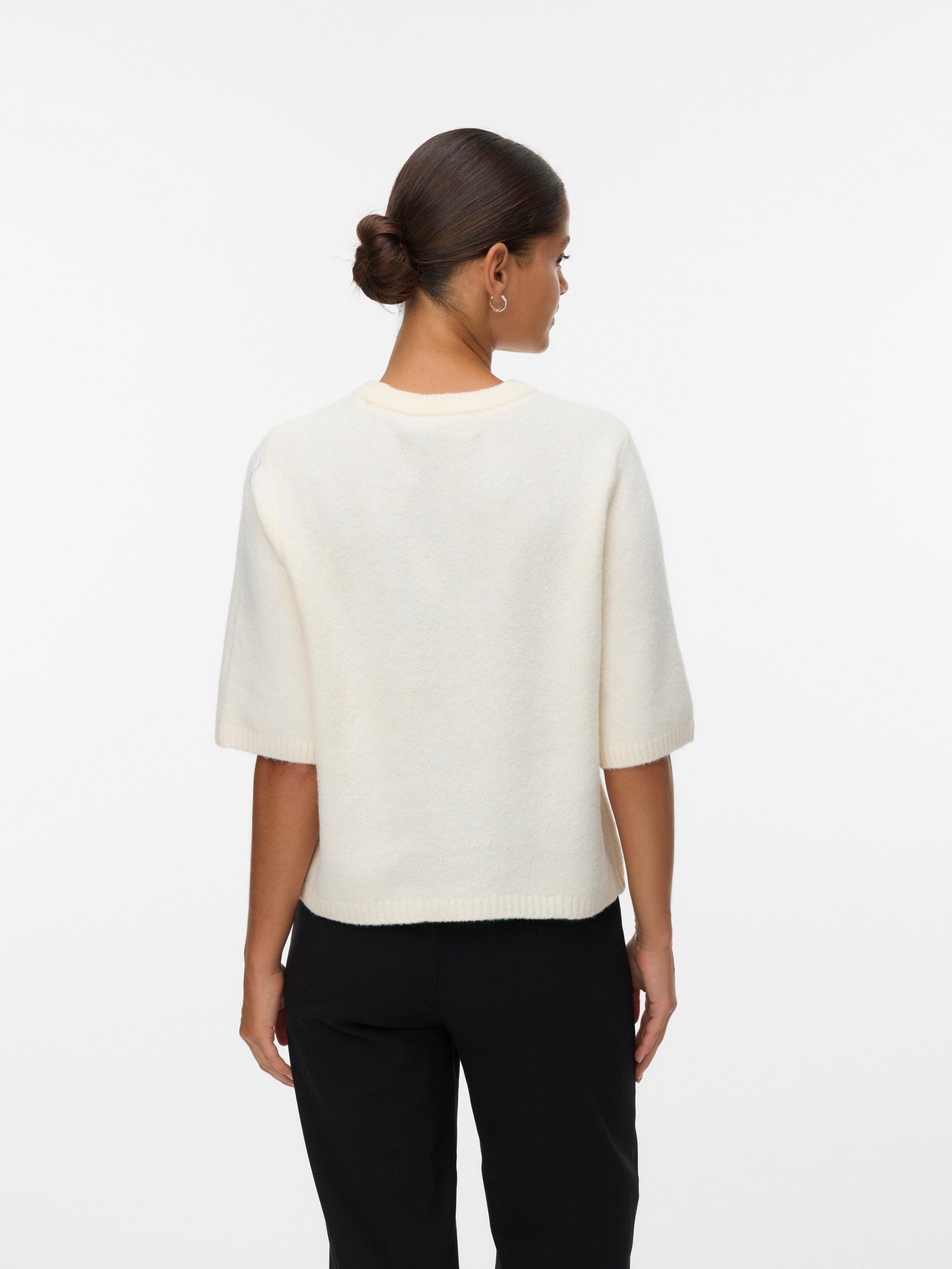 VERO MODA VMBOOM 2/4 o-nk oversize pullove in birch melange - Image 2