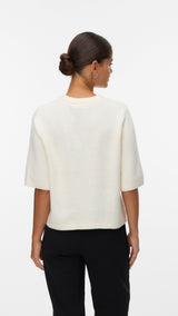 VERO MODA VMBOOM 2/4 o-nk oversize pullove in birch melange - Image 2