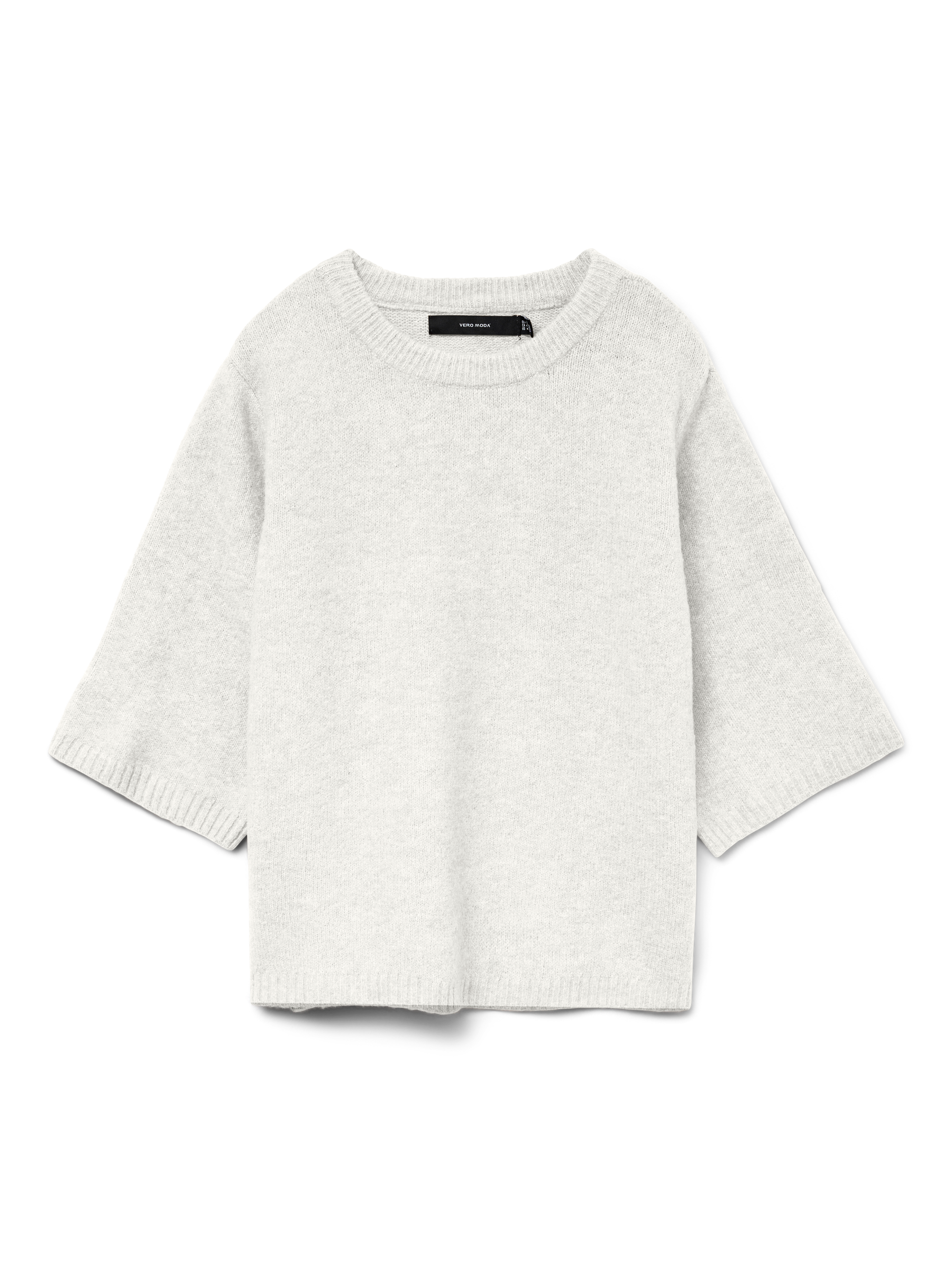 VERO MODA VMBOOM 2/4 o-nk oversize pullove in birch melange - Image 3