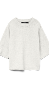 VERO MODA VMBOOM 2/4 o-nk oversize pullove in birch melange - Image 3