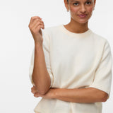 VERO MODA VMBOOM 2/4 o-nk oversize pullove in birch melange - Image 4