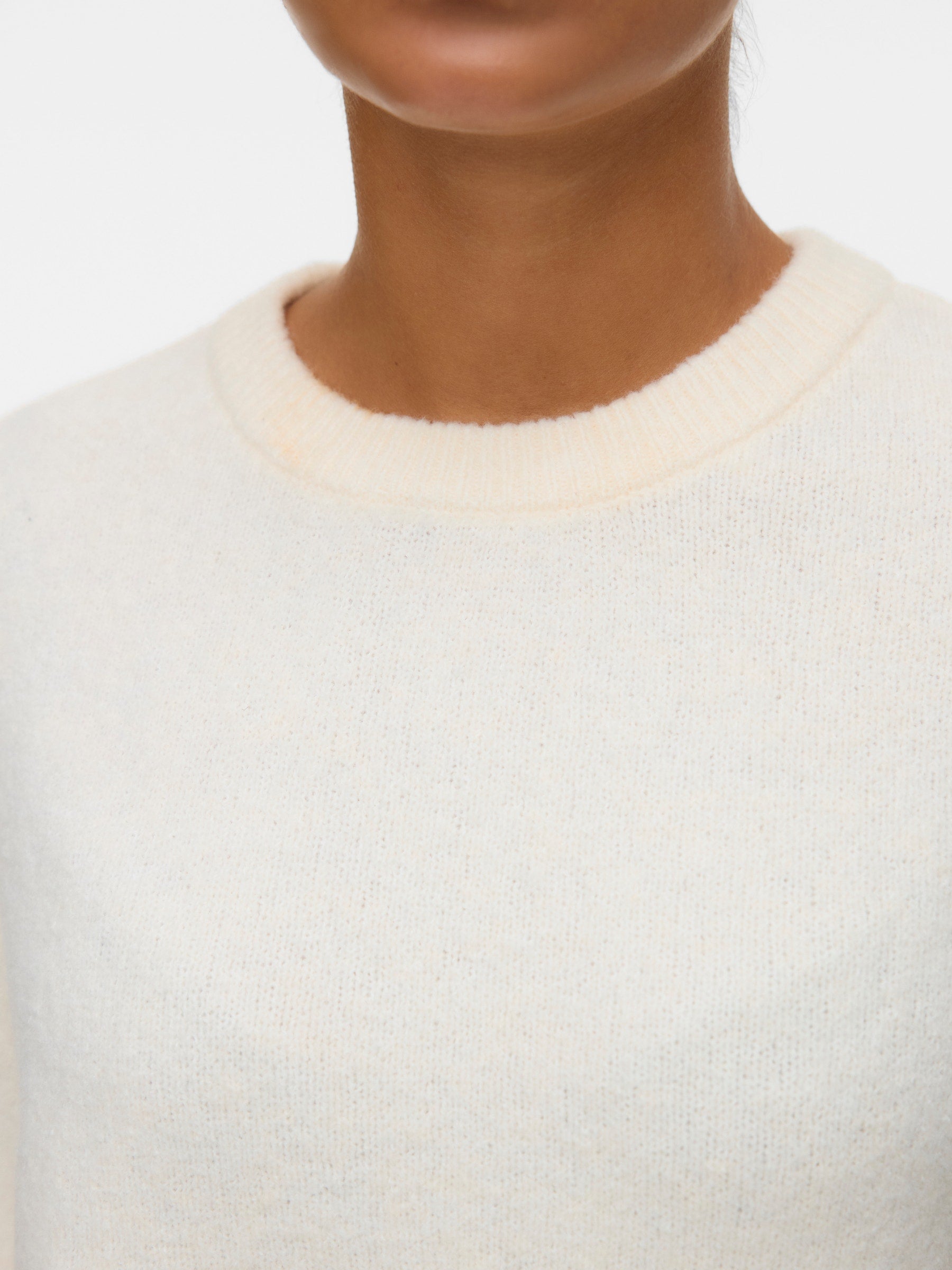 VERO MODA VMBOOM 2/4 o-nk oversize pullove in birch melange - Image 5