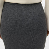 VERO MODA VMBRISA 7/8 skirt - medium grey melange