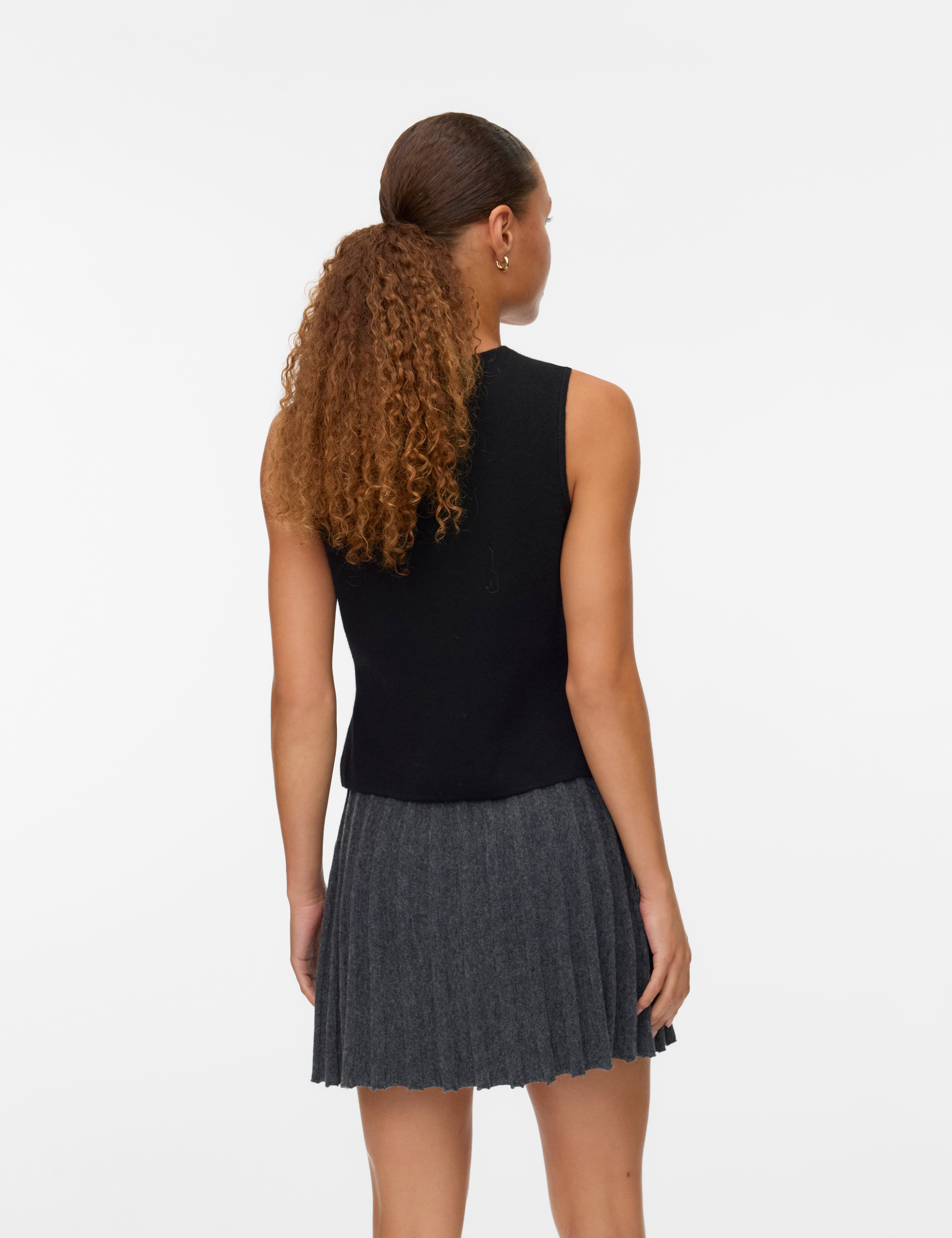 VERO MODA VMBRISA v-neck vest - black