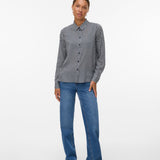 VERO MODA VMBUMPY basic shirt in india ink eva snow white - Image 1