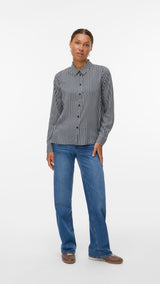 VERO MODA VMBUMPY basic shirt in india ink eva snow white - Image 1