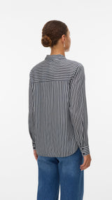 VERO MODA VMBUMPY basic shirt in india ink eva snow white - Image 2