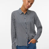 VERO MODA VMBUMPY basic shirt in india ink eva snow white - Image 4