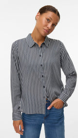 VERO MODA VMBUMPY basic shirt in india ink eva snow white - Image 4